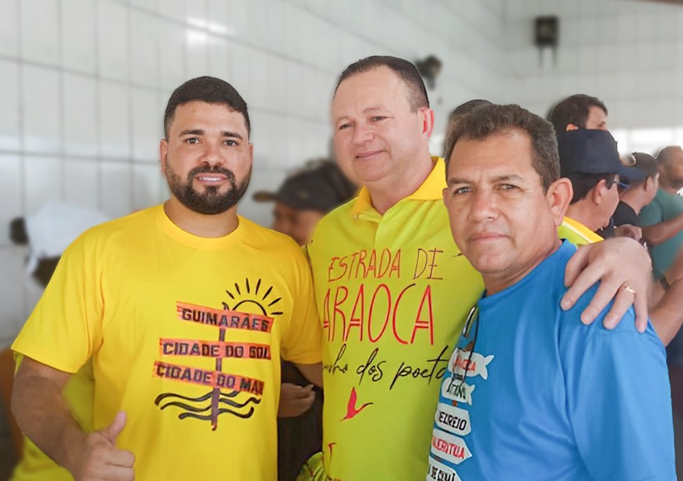 Engenheiro Taffarel e empresário Pajoca recepcionam Hemeterio Weba e Carlos Brandão em Guimarães