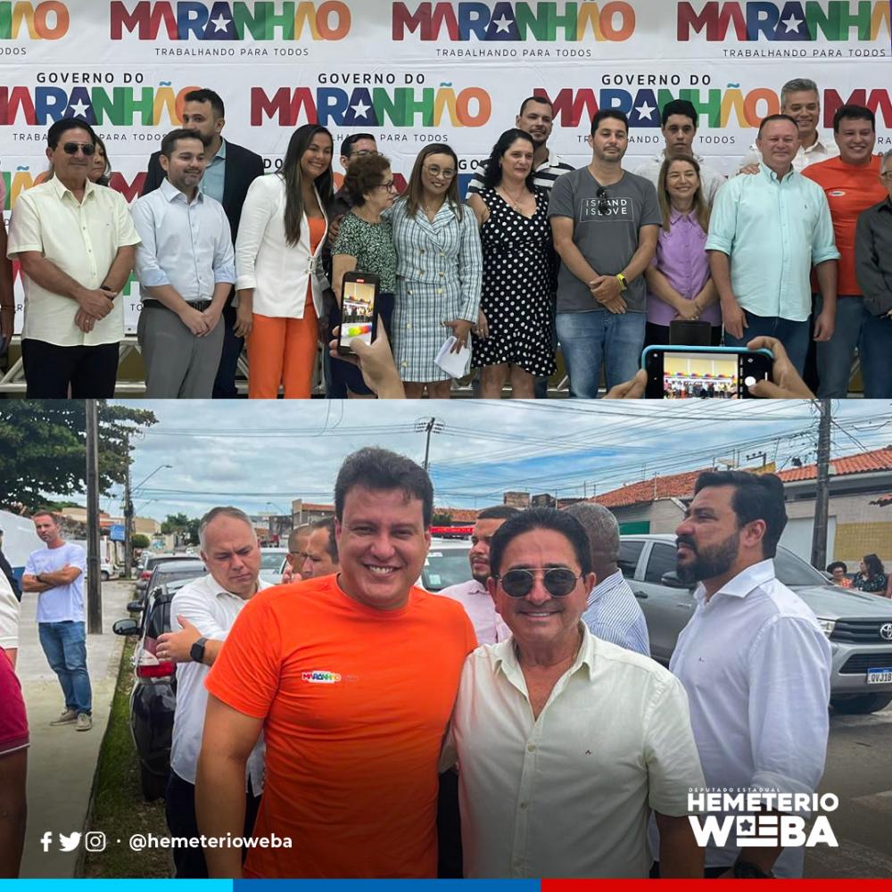 Hemeterio Weba participa de inaugurações ao lado do Governador Brandão e do vice Felipe Camarão em São Luís